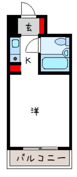 モリタハイツ(1K/5階)の間取り写真
