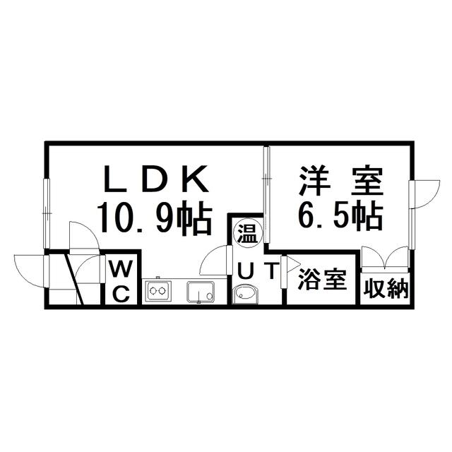 ハイツクリアー(1LDK/1階)の間取り写真
