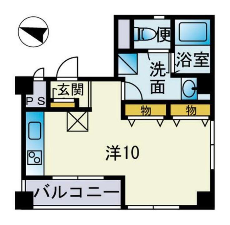 リノスタイル月島(ワンルーム/3階)の間取り写真