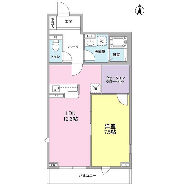 CASA LUPINUS(1LDK/3階)の間取り写真