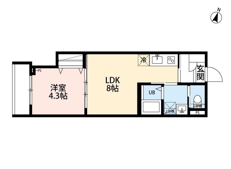 ROBOT HOME 金町(1LDK/1階)の間取り写真