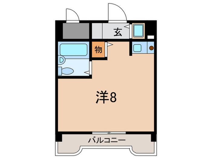 明石ヤングパレス(ワンルーム/5階)の間取り写真