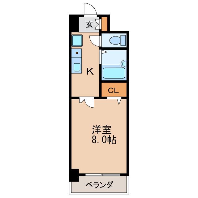 浅井ビル(1K/3階)の間取り写真