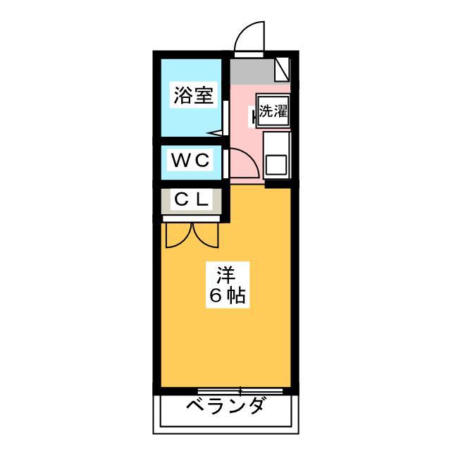 FOREST(ワンルーム/1階)の間取り写真