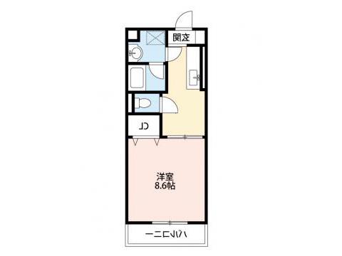 TS-MINDII(1DK/1階)の間取り写真
