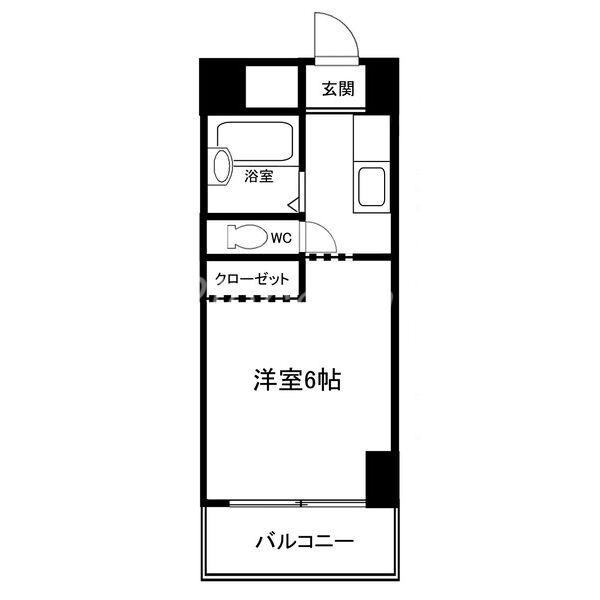 土井グランドマンション(1K/3階)の間取り写真