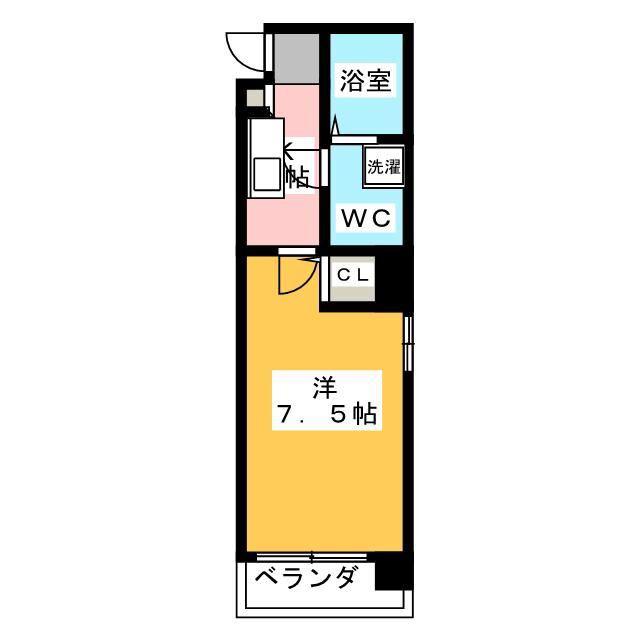 GRACE・K(1K/5階)の間取り写真