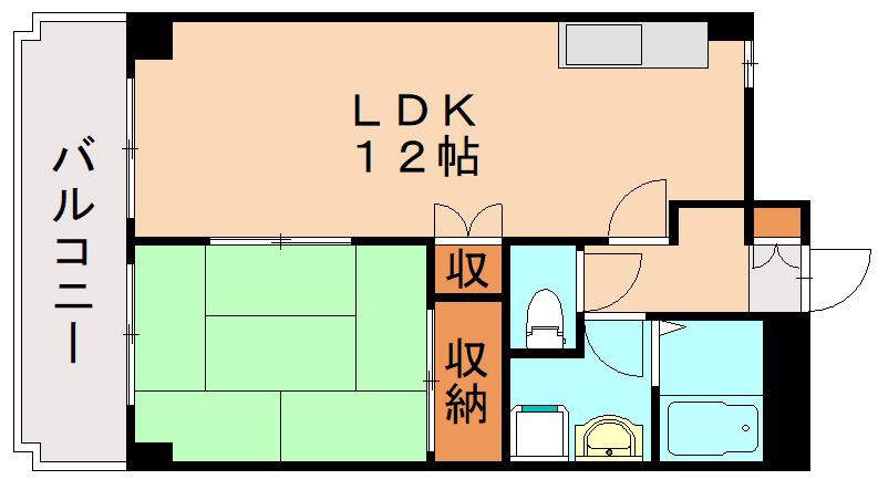 クレベール紅梅(1LDK/3階)の間取り写真