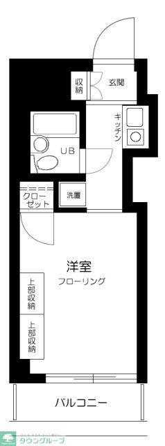 トップ蓮根(ワンルーム/6階)の間取り写真