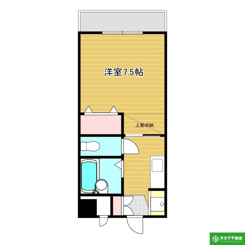 AS南鶴崎(1K/3階)の間取り写真