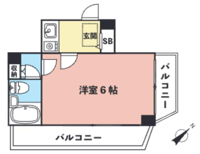 ライオンズマンション亀戸第7(1K/4階)の間取り写真
