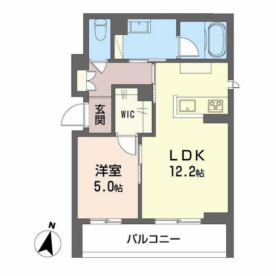 アイビー(1LDK/2階)の間取り写真