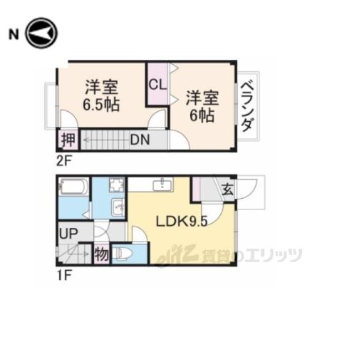クィーンメゾン(2LDK/2階)の間取り写真