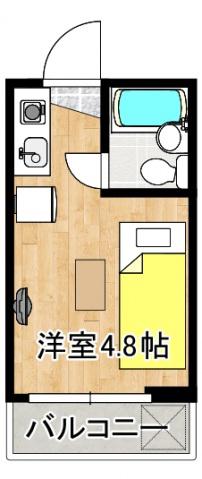 アスプロパラティ83(ワンルーム/3階)の間取り写真