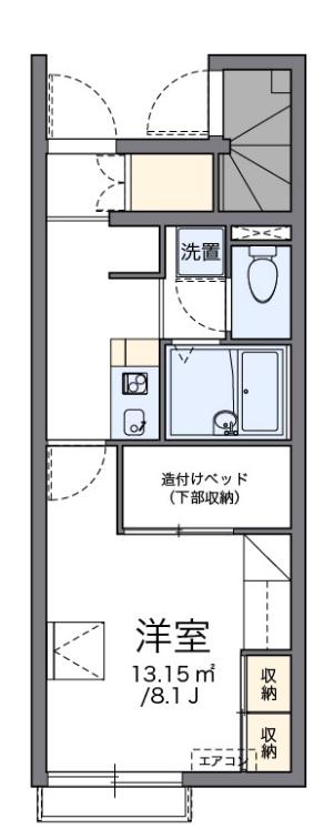 リッチM(1K/1階)の間取り写真