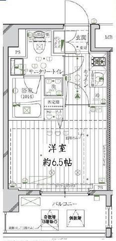 レガリス品川南大井パークサイド(1K/9階)の間取り写真