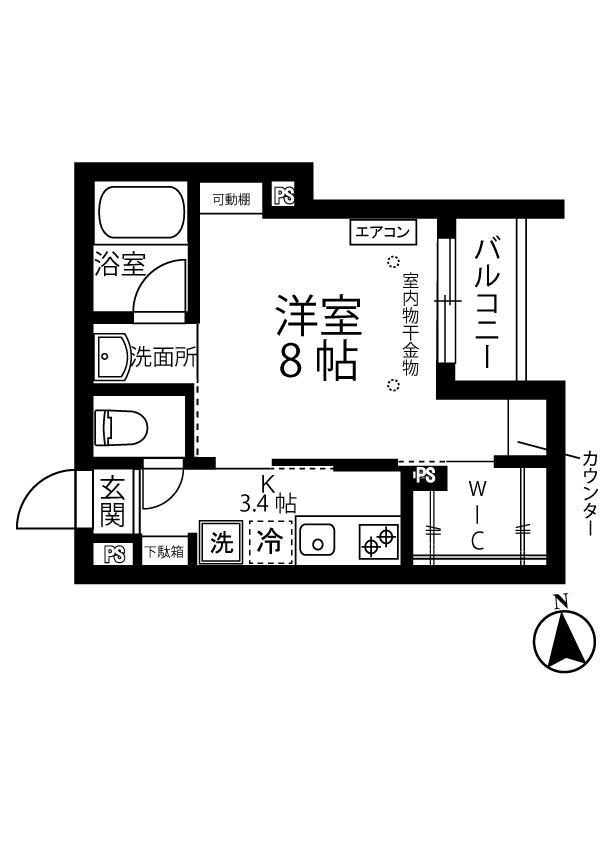 PHARE/ファーレ(1K/3階)の間取り写真