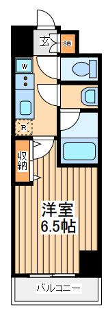 パロス・コート(1K/3階)の間取り写真