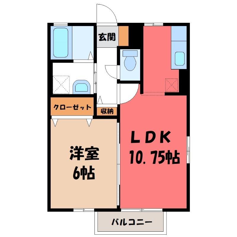 コンフォールメゾン I(1LDK/2階)の間取り写真