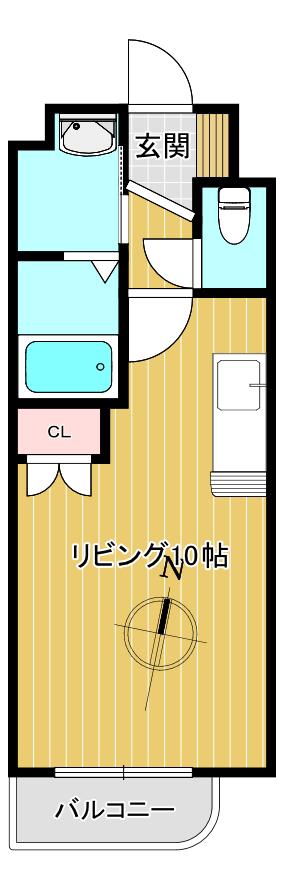 ピュア26(ワンルーム/5階)の間取り写真