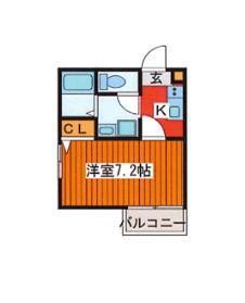 ラフィーナ北戸田(1K/1階)の間取り写真