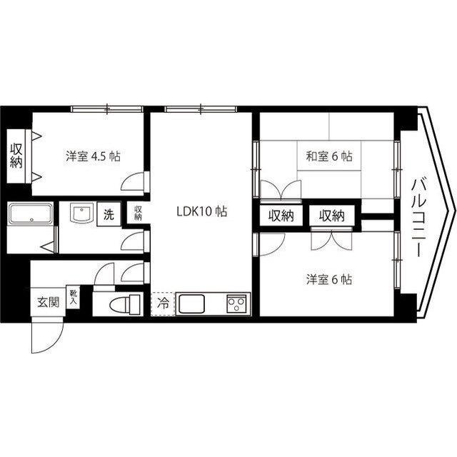 アソシエール護国寺(3LDK/2階)の間取り写真