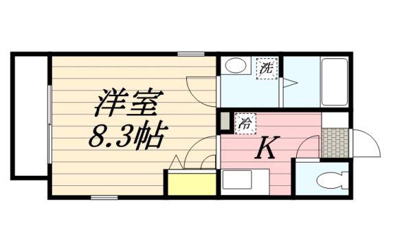 リブレアタウン井尻A棟(1K/1階)の間取り写真