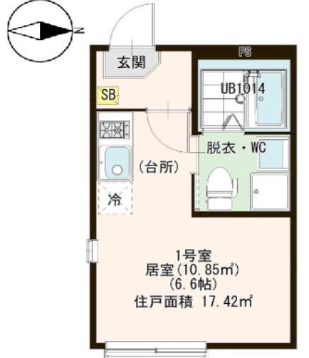 STARLIGHT HOME(ワンルーム/3階)の間取り写真