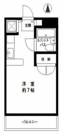 アーチス井土ヶ谷(ワンルーム/2階)の間取り写真
