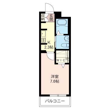 ベルーガ(1K/3階)の間取り写真