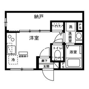 PERSIMMON(ワンルーム/3階)の間取り写真