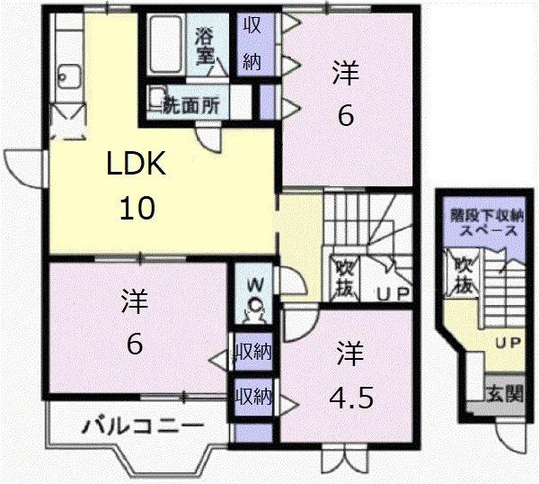 アネックス K(3LDK/2階)の間取り写真
