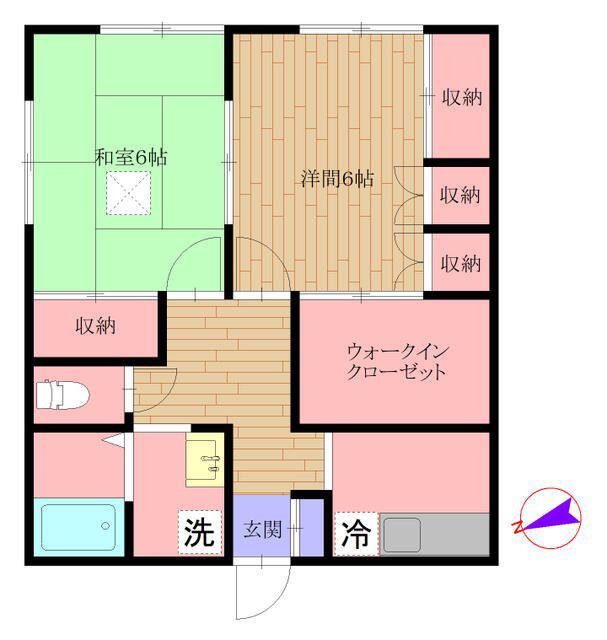 ルミナスSK(2SK/1階)の間取り写真