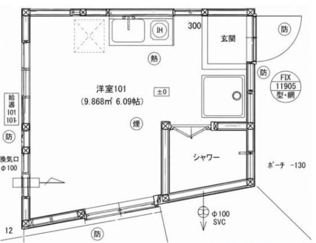サニーベール大岡山(ワンルーム/1階)の間取り写真