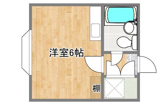 シティルーム折尾(ワンルーム/1階)の間取り写真
