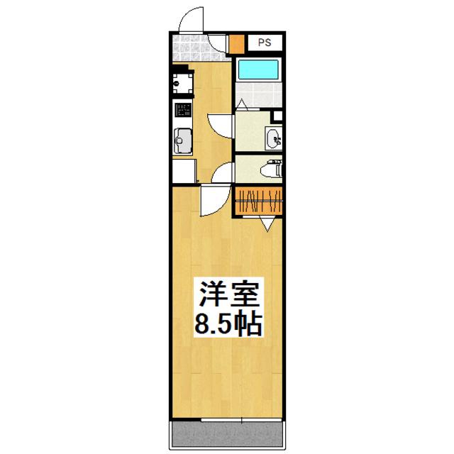 西青木マンション(1K/1階)の間取り写真