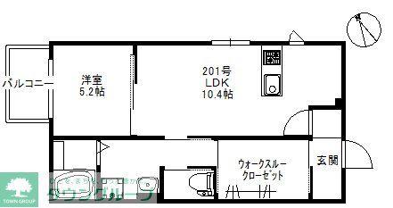 CHATON姪浜 575(1LDK/2階)の間取り写真