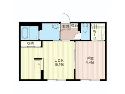 メゾン・イーストステーション(1LDK/1階)の間取り写真