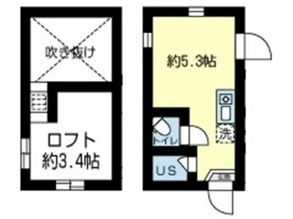 グロスピエール高円寺(ワンルーム/2階)の間取り写真