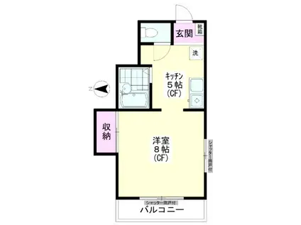 ツールドメゾン(1K/1階)の間取り写真