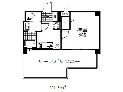 エステムコート神戸元町2リザーブ(1K/6階)の間取り写真