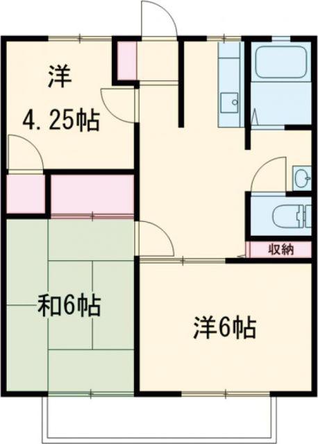 福正ハイツA(3K/1階)の間取り写真