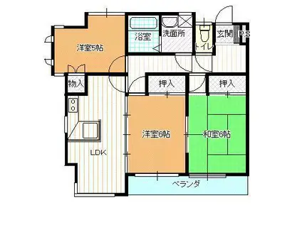 メゾンユウミック(3DK/1階)の間取り写真