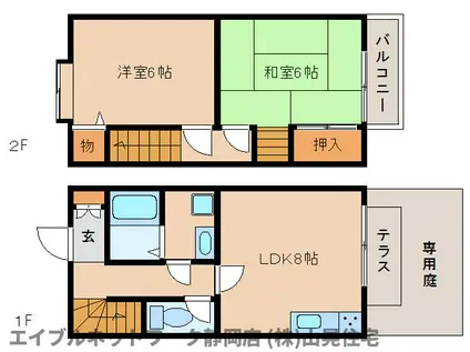 ユトリピアF-1(2LDK/1階)の間取り写真