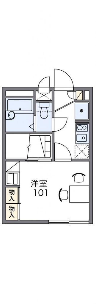 レオパレス東海(1K/2階)の間取り写真