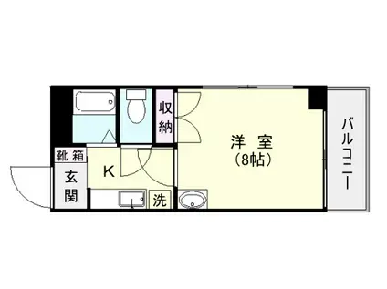 メゾンきうら(ワンルーム/2階)の間取り写真