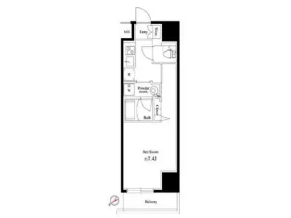 メインステージ立川(1K/6階)の間取り写真