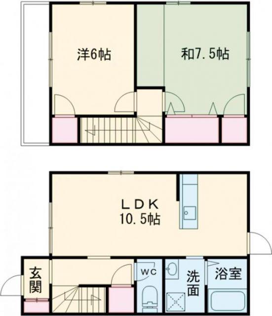 メゾンセギュレ(2LDK/1階)の間取り写真