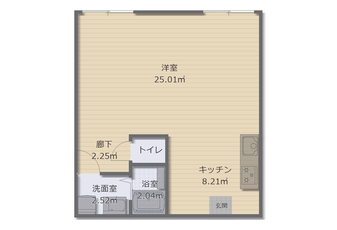 K S BASE NURUMIZU(ワンルーム/1階)の間取り写真