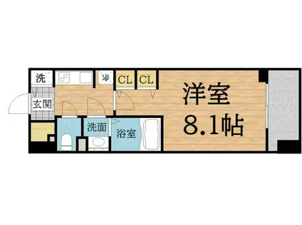 エスティメゾン京橋(1K/4階)の間取り写真